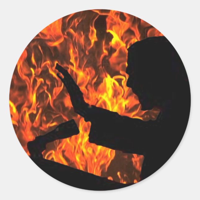 Adesivo Redondo Se_Ali_Era_A_Inferno_por_SrVnDaNK (Frente)