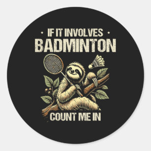 Adesivo Redondo Se Envolver Badminton Conte-Me No Shuttle 1