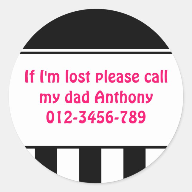 Adesivo Redondo Se eu estiver perdido (Frente)