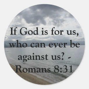 Adesivo Redondo Se o deus é para nós, que podem nunca estar cont