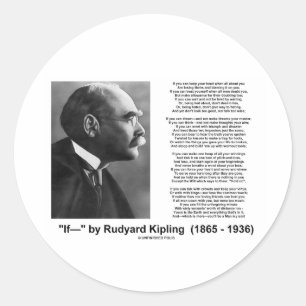 Adesivo Redondo "Se— Poema De Rudyard Kipling