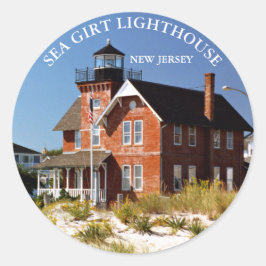 Adesivo Redondo Sea Girt Lighthouse, New Jersey Round Stickers