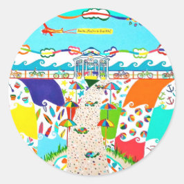 Adesivo Redondo Sea Isle Promenade Round Sticker