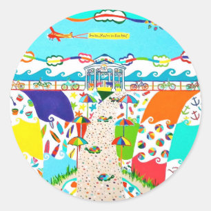 Adesivo Redondo Sea Isle Promenade Round Sticker