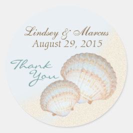 Adesivo Redondo Sea Shell Beach