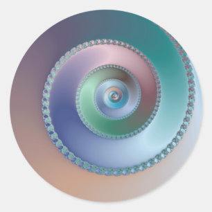 Adesivo Redondo Sea Shell - Fractal