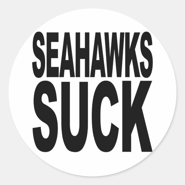 Adesivo Redondo Seahawks Suck (Frente)