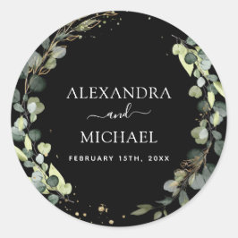 Adesivo Redondo Seal Eucalyptus Black Greenerent