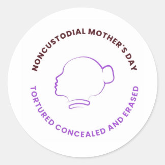 Adesivo Redondo Seal It or Tag It! Noncustodial Mother's Day