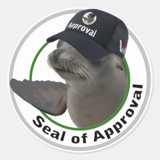 Adesivo Redondo Seal of Approval Round Sticker