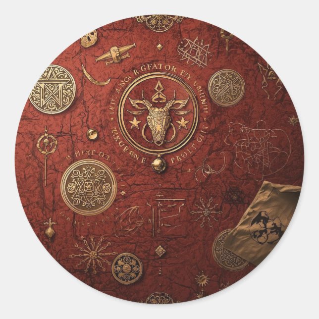 Adesivo Redondo Seal of the Hidden Order (Frente)