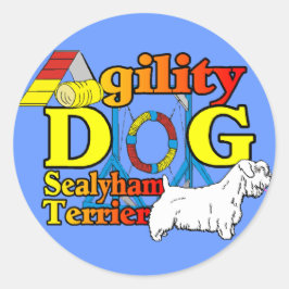 Adesivo Redondo Sealyham_Terrier_Agilidade