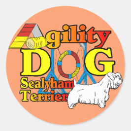 Adesivo Redondo Sealyham_Terrier_Agilidade