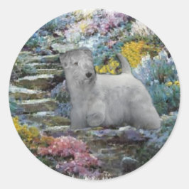 Adesivo Redondo Sealyham Terrier Art