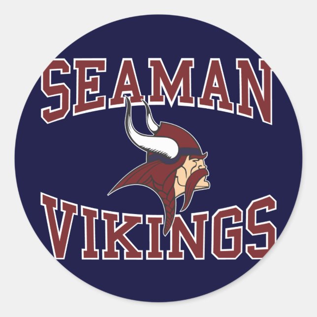 Adesivo Redondo Seaman Vikings (Frente)