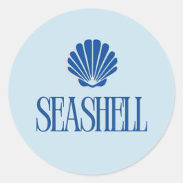 Adesivo Redondo Seashell Sticker