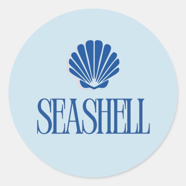 Adesivo Redondo Seashell Sticker (Frente)