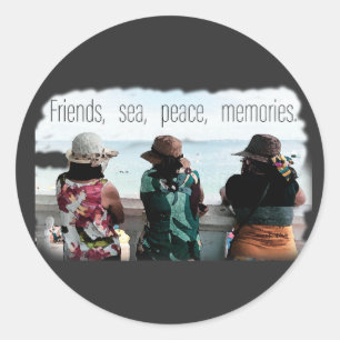 Adesivo Redondo Seaside Friendship Memories