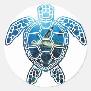 Adesivo Redondo seaturtle-2