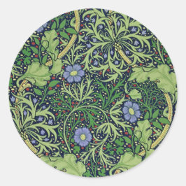 Adesivo Redondo Seaweed art nouveau design by William Morris