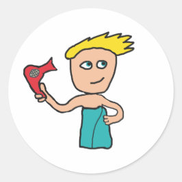 Adesivo Redondo Secagem de cabelo