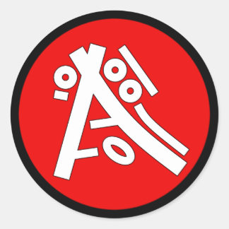 Adesivo Redondo Secret ideographs (cool exotic symbols) 6a