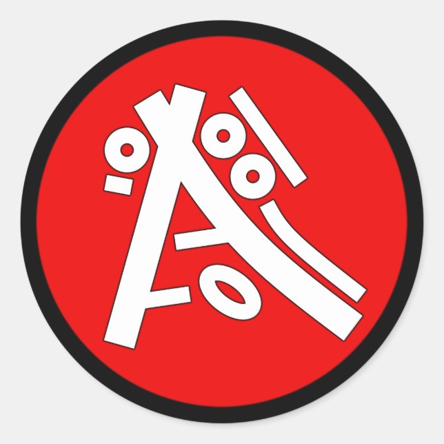 Adesivo Redondo Secret ideographs (cool exotic symbols) 6a (Frente)