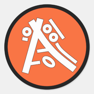 Adesivo Redondo Secret ideographs (cool exotic symbols) 6b