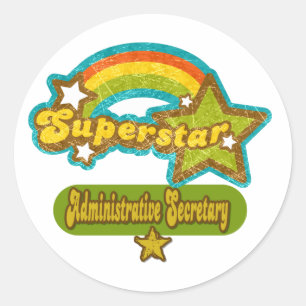 Adesivo Redondo Secretário administrativo da estrela mundial