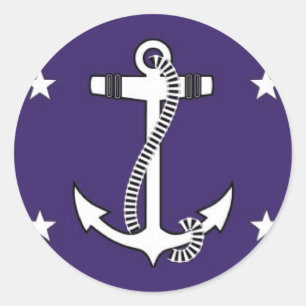 Adesivo Redondo Secretário dos Estados Unidos do marinho