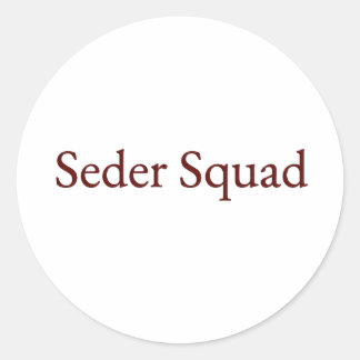 Adesivo Redondo Seder Squad Sticker, Passover Sticker, Jewish