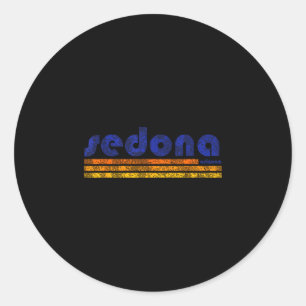 Adesivo Redondo Sedona arizona retrô vintage desgastado caminhada