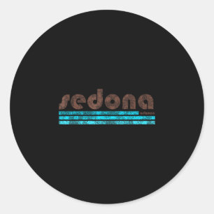 Adesivo Redondo Sedona arizona retrô vintage desgastado caminhada