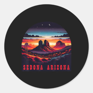 Adesivo Redondo Sedona Az Caminhada Ao Ar Livre Montanha Sedona EU