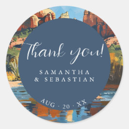 Adesivo Redondo Sedona Red Rock Cathedral Rock