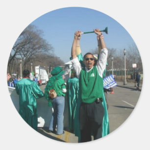 Adesivo Redondo Segue-Bama março (de Obama) com as guardas