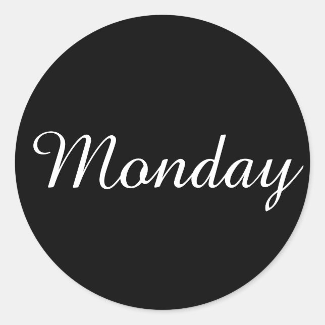 Adesivo Redondo Segunda-feira Amazone Black Sticker by Janz (Frente)