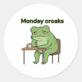 Adesivo Redondo Segunda-feira Croaks