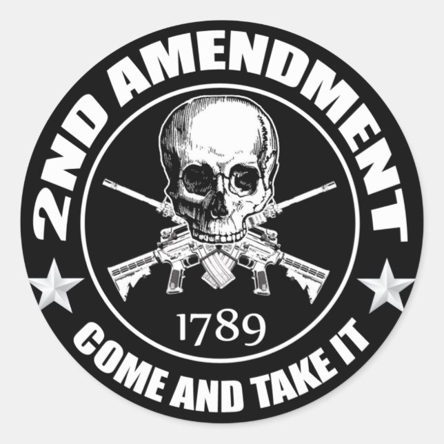 Adesivo Redondo segundo Alteração Vem E Pega Crânio E AR (Frente)