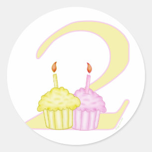 Adesivo Redondo Segundo aniversário