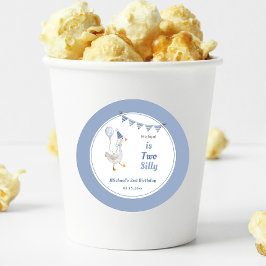 Adesivo Redondo Segundo aniversário Blue Boy de dois Bobos