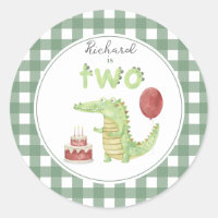 Segundo aniversário Crocodilo de Aquarela