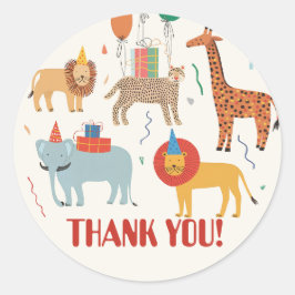 Adesivo Redondo Segundo aniversário Selva