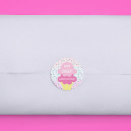 Adesivo Redondo segundo aniversário sorvete