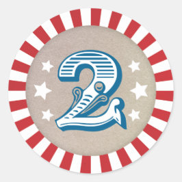 Adesivo Redondo Segundo Circo de Aniversário - Pau de Carnaval Doi