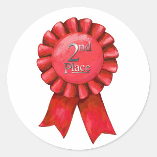 Adesivo Redondo segundo Colocar os Prêmios de fita