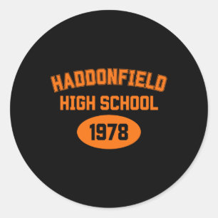 Adesivo Redondo Segundo grau de Halloween Haddonfield 1978 Retro N