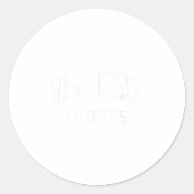 Adesivo Redondo Segundo grau De West Creek Hs Clarksville Tn Retro (Frente)