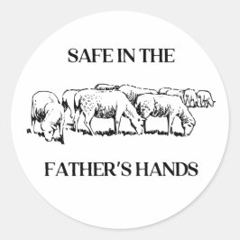Adesivo Redondo Segurança na Bíblia de fé cristã do pai