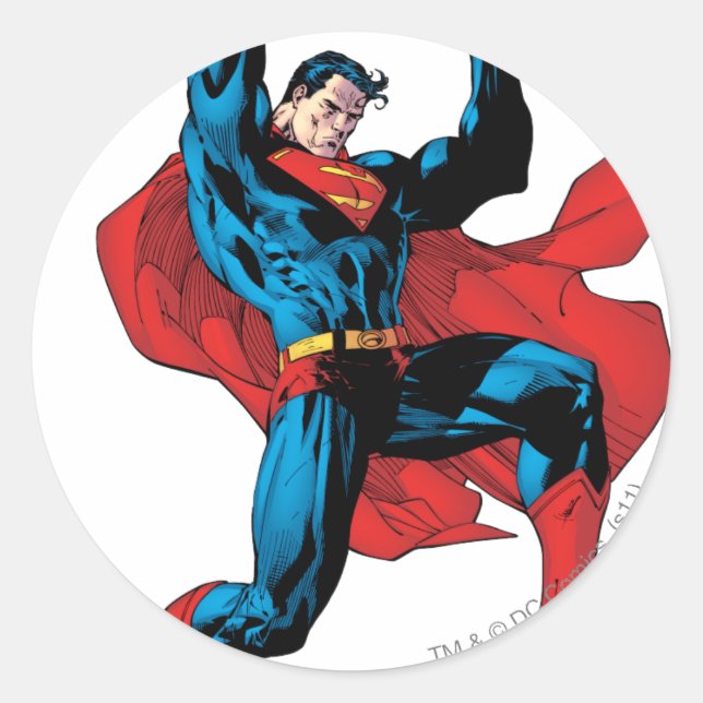 Adesivo Redondo Segurando um objeto pesado (Frente)